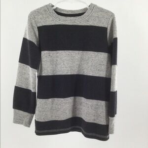 Jumping bean boys blue and gray striped shirt